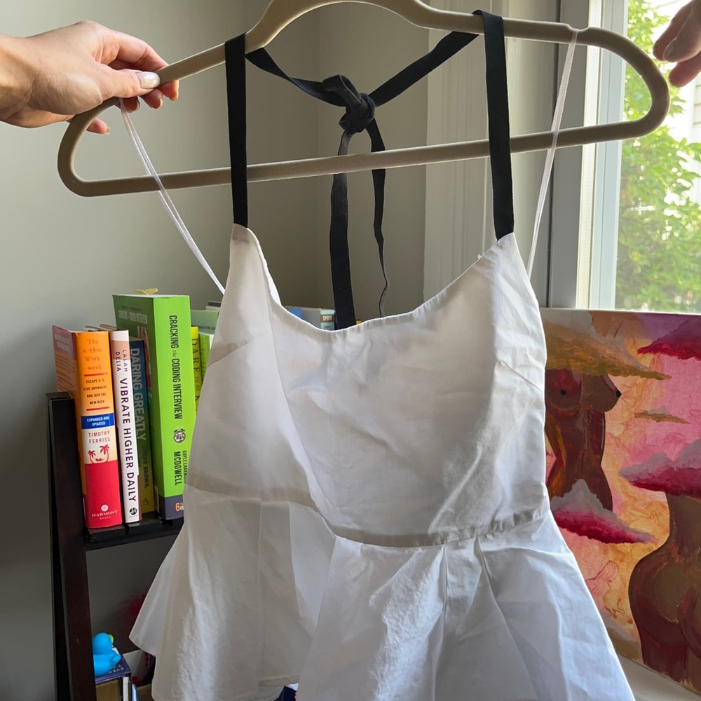 Zara top with black halter strap